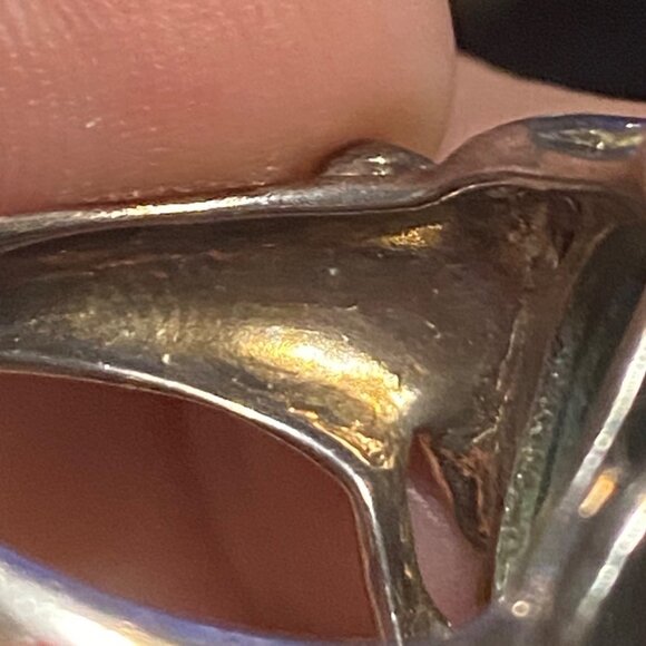 Ring Size 7.5 Green Malachite Sterling Silver 925 Women Semi-Precious Stone - Picture 10 of 11